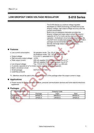 S-818A20AUC-BGAT2G datasheet  